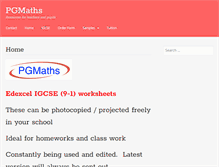 Tablet Screenshot of pgmaths.co.uk